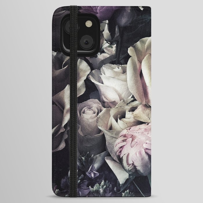 Roses and peonies vintage style iPhone Wallet Case