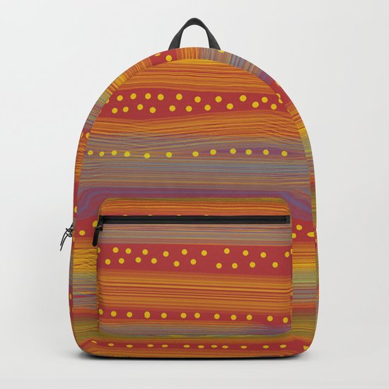 Red with Stripes and Dots Backpack