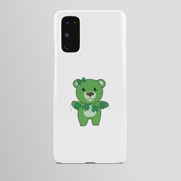 Bear With Shamrocks Cute Animals For Luck Android Case