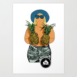 Pineapple Summer Art Print