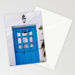 The Blue Greek Door | Mediterranean Travel Photography Fine Art  Stationery Card