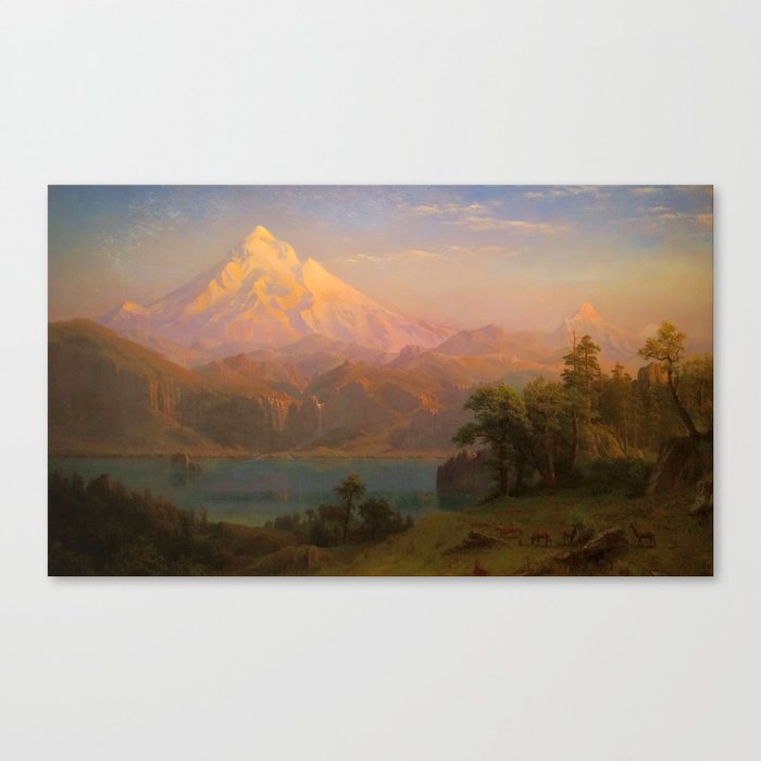 Albert Bierstadt - Mt Hood 1869 Canvas Print