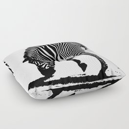 Zebra with Shadow Floor Pillow