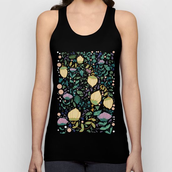 Flower Pattern Unisex Tank Top