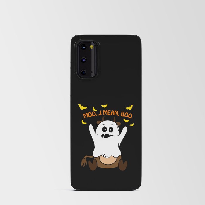 Ghost Cow Moo I Mean Boo Funny Halloween Android Card Case