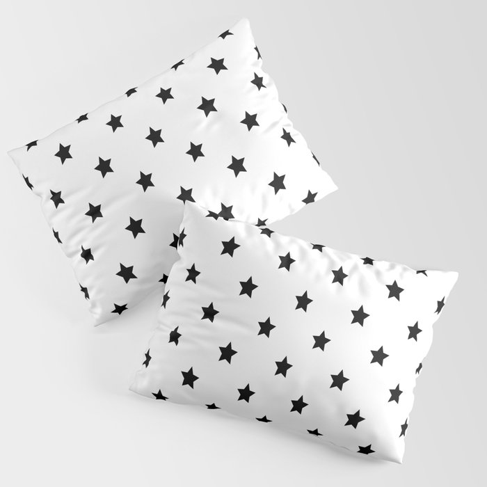 Black Star Pattern Pillow Sham