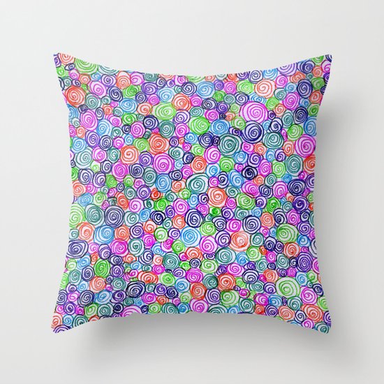 Do the Twist (bright) Throw Pillow
