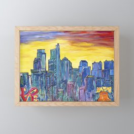 Philadelphia Skyline Framed Mini Art Print