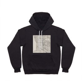 Torrance USA - City Map - Black and White Hoody