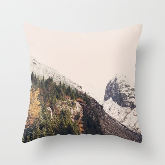 Winter Mountain Morning Throw Pillow