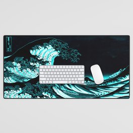 The Great Wave : Dark Teal Desk Mat