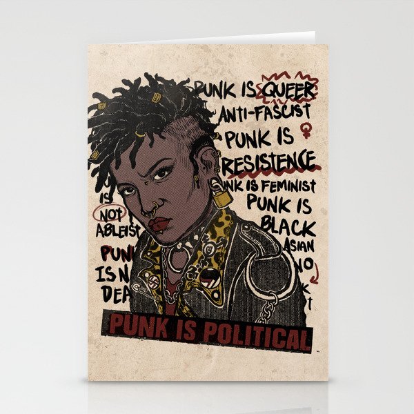 Punk is Political Stationery Cards