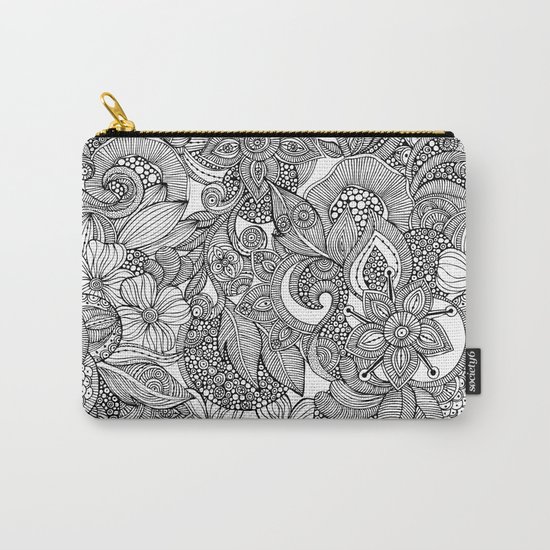 Flowers and doodles Carry-All Pouch