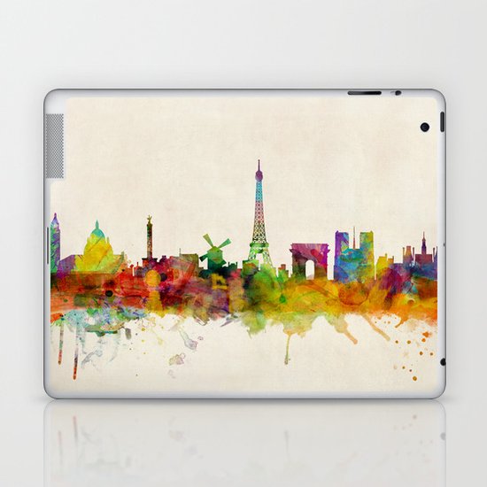 Paris Skyline Watercolor Laptop & iPad Skin