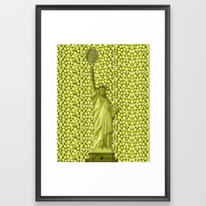 Statue of Liberty with Tennis Balls Framed Art Print