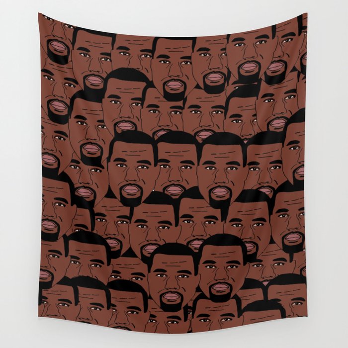 KanyeWest Faces Wall Tapestry