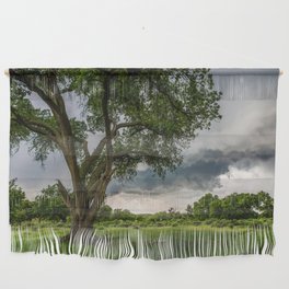 Big Tree - Tall Cottonwood and Passing Storm in Texas Wall Hanging