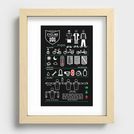 Cycling 101 - Midnight Edition Recessed Framed Print