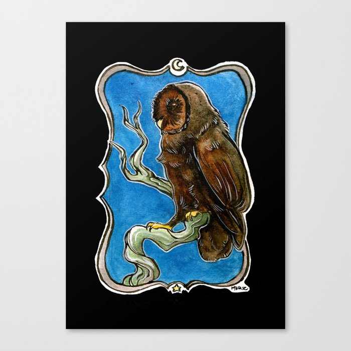 Black Owl Canvas Print