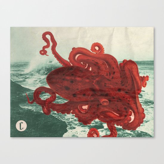 Octopus Beach Canvas Print