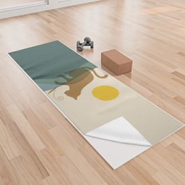 Abstraction_CAT_LANDSCAPE_FLOWER_BLOSSOM_POP_ART_0403A Yoga Towel