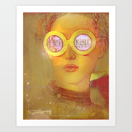 La fille de l'affiche Art Print