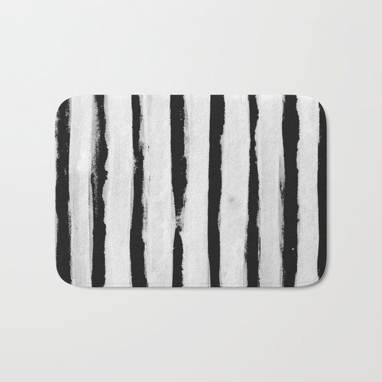 BW Stripes Bath Mat