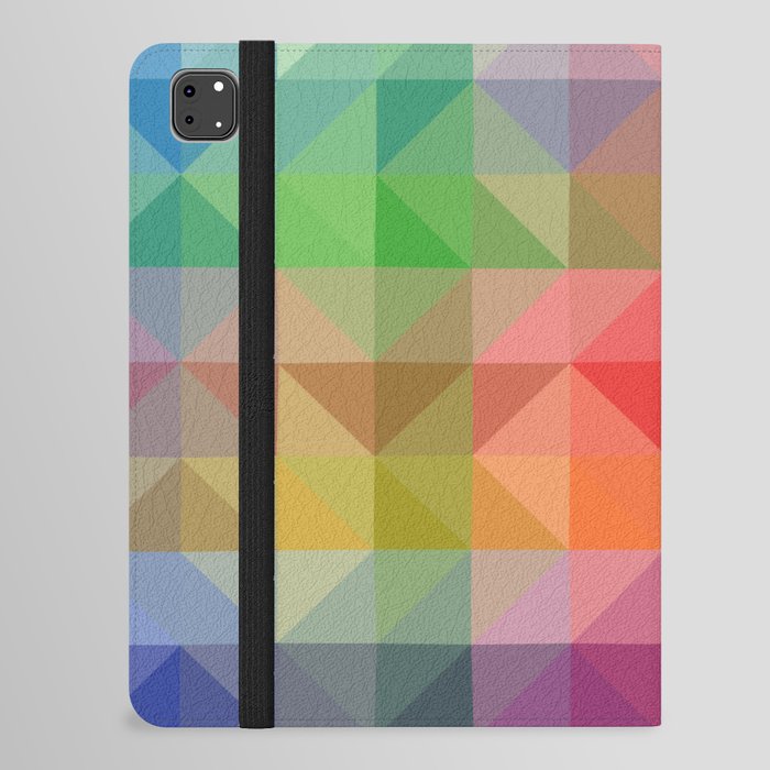 Rainbow Mosaic Pattern Design iPad Folio Case
