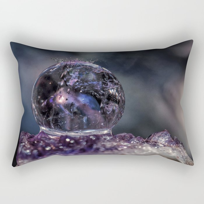 Amethyst Crystal Ball Water Drop Rectangular Pillow