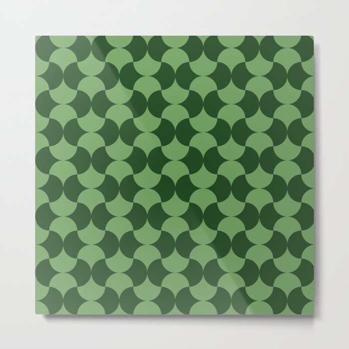 Deco 2 pattern green Metal Print
