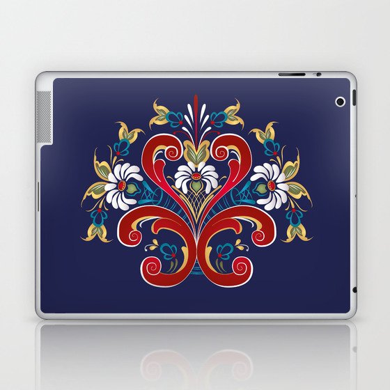 Scandinavian Rosemaling II Laptop & iPad Skin