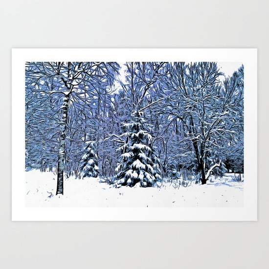 Winter forest II Art Print