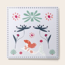 Little Mermaid Spot Graphic Metal Print