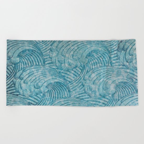 Blue Waves Beach Towel