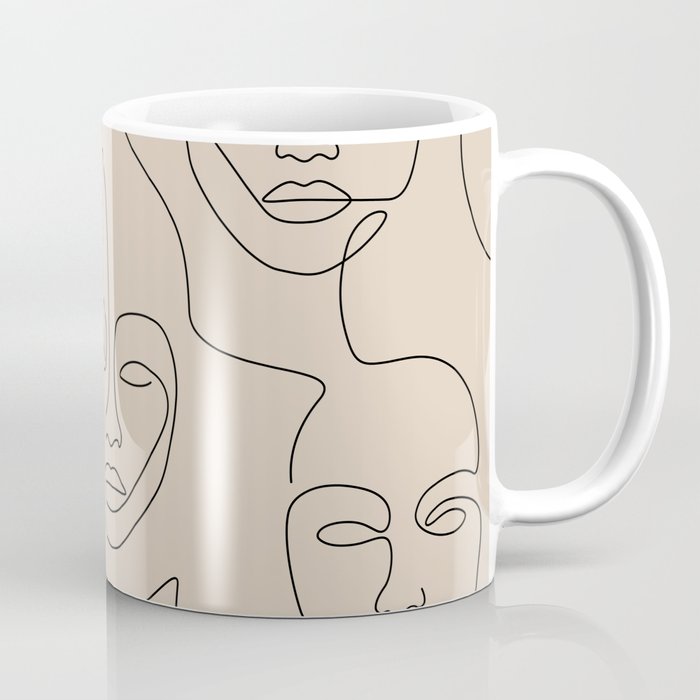 Beauty Portraits In Beige Coffee Mug