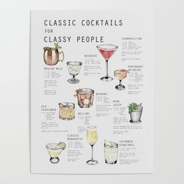 CLASSIC COCKTAILS FOR CLASSY PEOPLE Poster