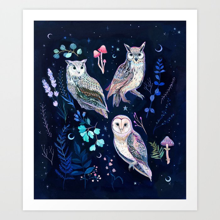 Night Owls Art Print