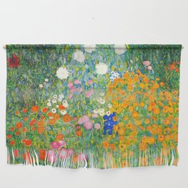 Gustav Klimt Flower Garden Wall Hanging