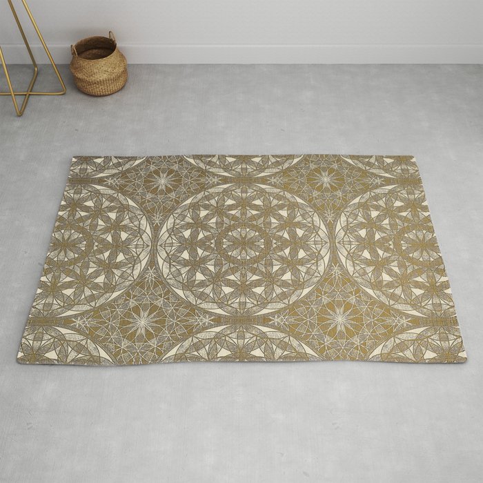 The Flower of Life Pattern Rug