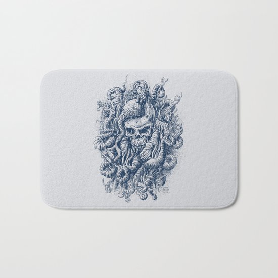 Mermaid Skull 2 Bath Mat