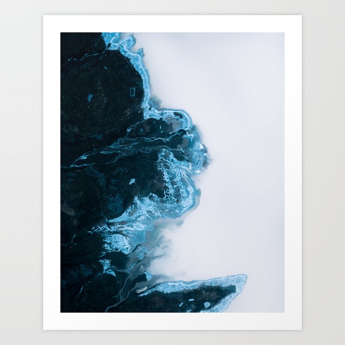 Abstract Lake in Iceland Art Print