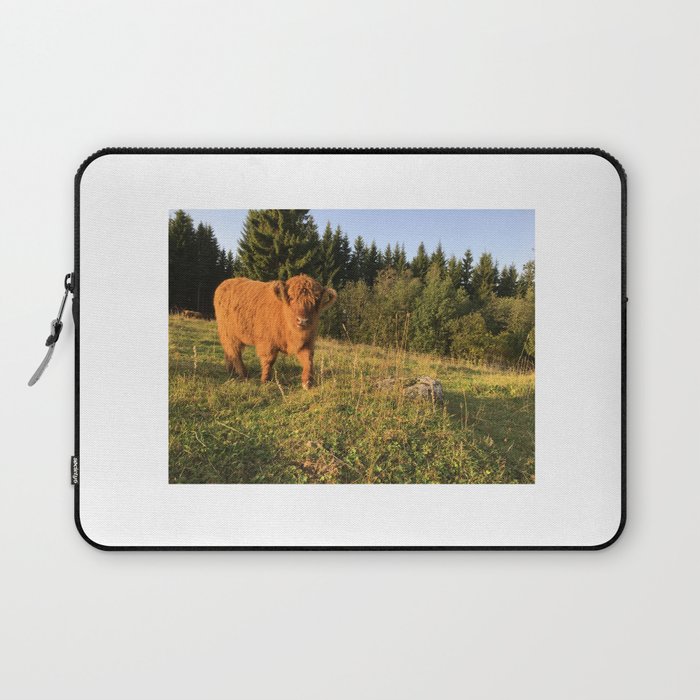 Fluffy Highland Cattle Cow 1188 Laptop Sleeve