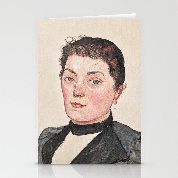 Portrait of an Unknown Woman - Ferdinand Hodler (1853-1918) Stationery Cards
