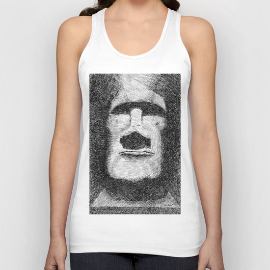 Easter island - Moai statue - Ink Unisex Tank Top
