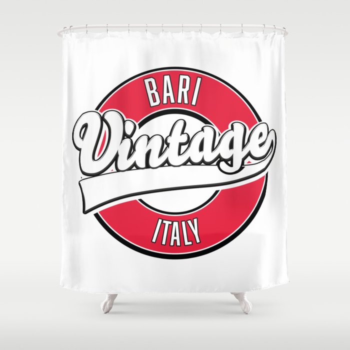 Bari Italy vintage style logo Shower Curtain