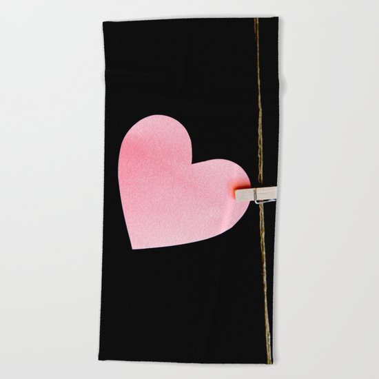 Heart of paper Beach Towel