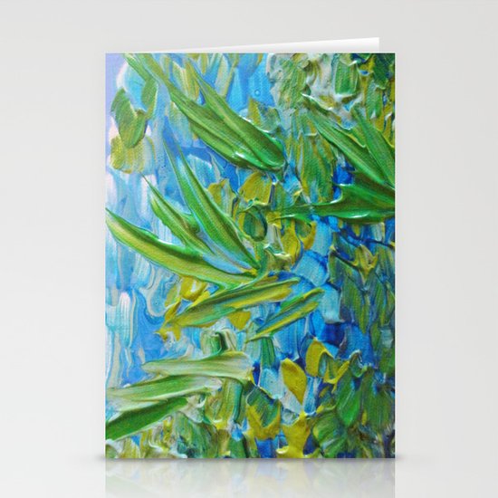 LAKE LOVE - Beautiful Relaxing Turquoise Blue Green Seaweed Chic Decor Gift for Him Acrylic Painting Stationery Cards