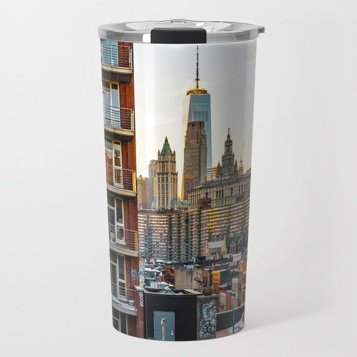 NYC Skyline Views | Golden Hour in New York City Travel Mug