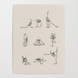 Skeleton Yoga Poster