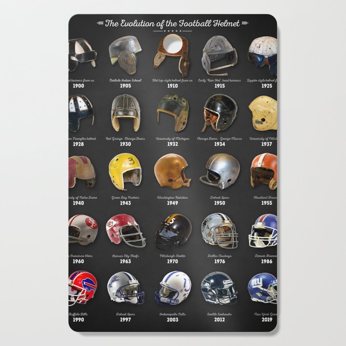 The Evolution Of The Football Helmet Cutting Board By Hoolst